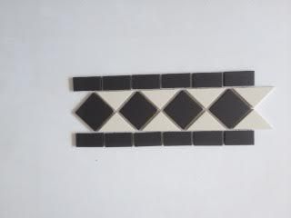 Victorian Black and White Border Tiles 10x30cm
