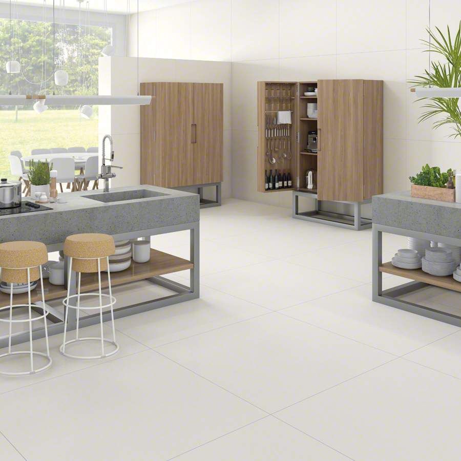 Large Format Plain White Porcelain Tiles The Inari Collection