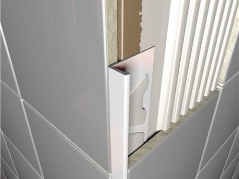 PVC Square Edge Tile Trim White