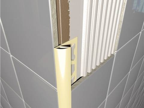 PVC Round Edge Tile Trim Cream