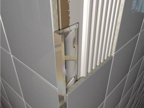 Bright Chrome Square Edged Tile Trim