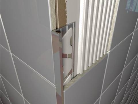 Brushed Chrome Square Edge Tile Trims