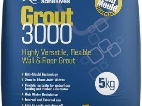 Highly Versatile Light Grey Flexible Wall and Floor Grout