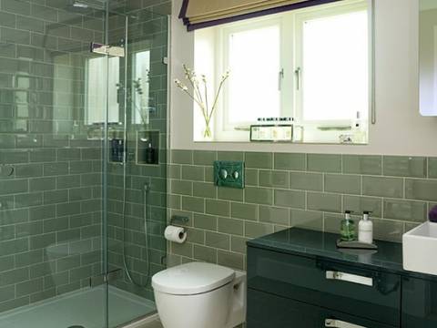 Bevelled Sage Subway Tiles 10x20