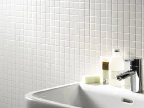 Plain White Mosaic Tiles - 50 % Off to clear