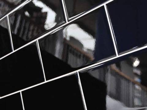 Non Bevelled Black Subway Tiles