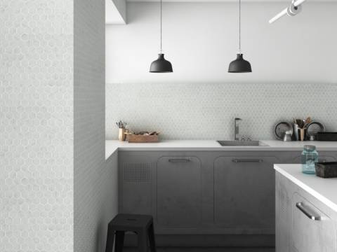 Save 33% Carrara White Marble Hexagon Mosaic 25mm