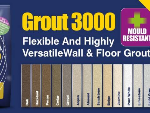 Flexible Coloured Grouts. Anti- Mould Grout available in 18 Colours