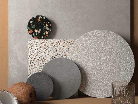 Concrete and Terrazzo Tiles Combine - The Miscela Collection