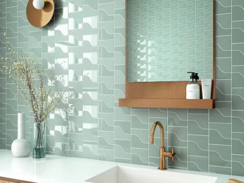 Colourful Curved Wall Tiles - The Curve Collection